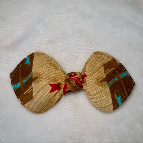 Cowboy Boots Western Bandana Knotted Hair Bow - Picture 7 of 11